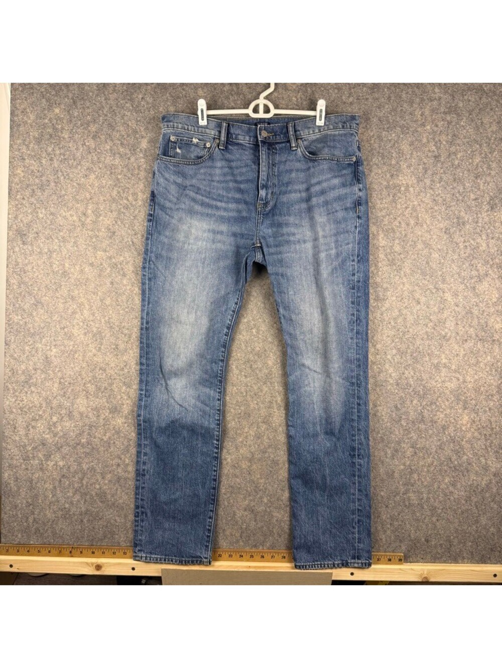 J Crew Slim-Fit Jeans Medium Wash Size 36X32 Signature Flex Straight Leg 369